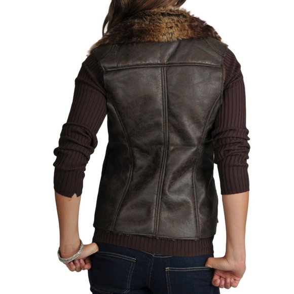 NWOT Members Only Women's Natalie Moto Vest Sz.L - Picture 3 of 3